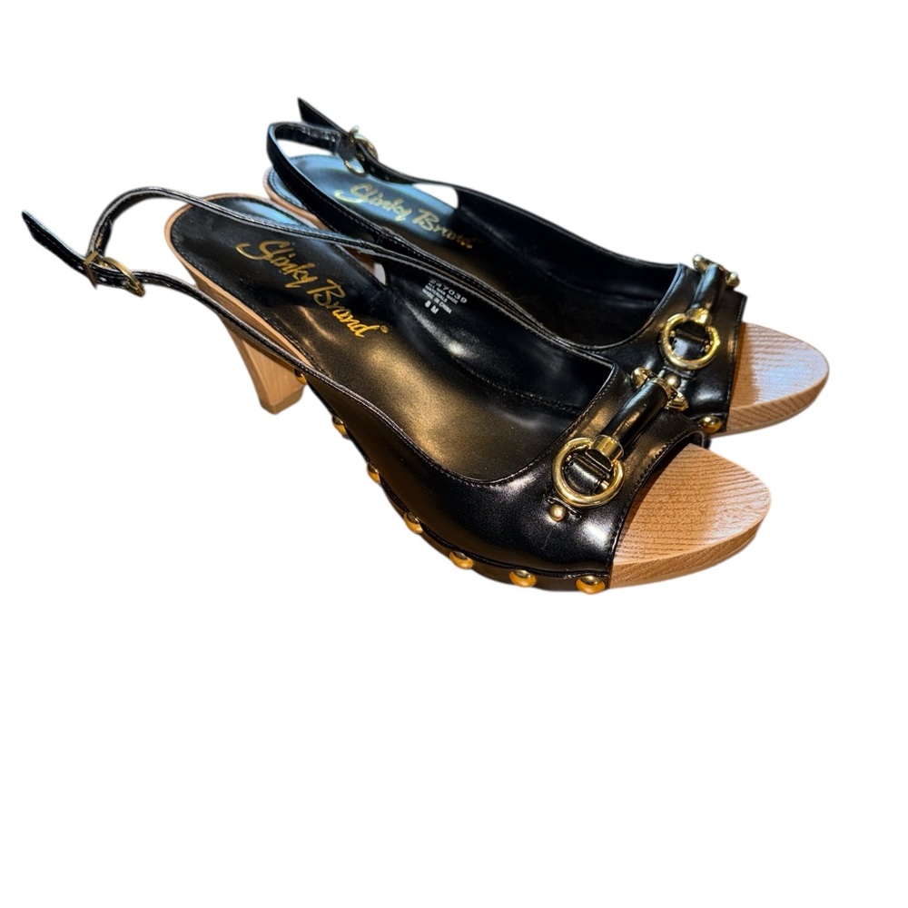 Slinky Brand Black and Tan Heels - Picture 2 of 5